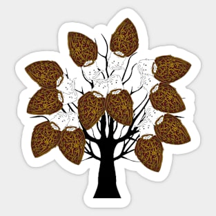 Seasonal Beard Tree Sticker